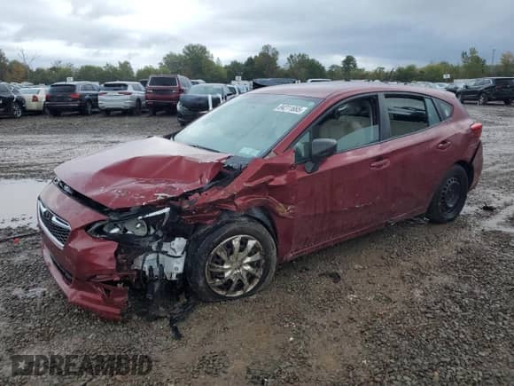 2019 Subaru Impreza with VIN 4S3GTAA67K3737051, listed as a Copart auction lot 84211665 with 61,666 mi miles and Salvage title. Bid and sale history available at DreamBid. Image 1.