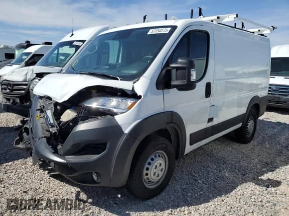 2024 Ram ProMaster Cargo с VIN 3C6LRVNG3RE152551, выставлен на аукционе Copart как лот 57154275 с пробегом 1 952 миль миль и Списание • Salvage title. История ставок и продаж доступна на DreamBid. Изображение 1.