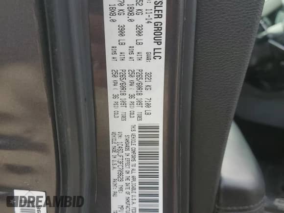 2015 Dodge Durango Special Service с VIN 1C4SDJFT3FC709629, выставлен на аукционе Copart как лот 86058474 с пробегом 124 483 миль миль и Чистый • Clean title. История ставок и продаж доступна на DreamBid. Изображение 13.