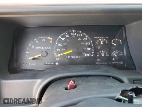 1995 Chevrolet Tahoe z VIN 1GNEK13K7SJ429532, wystawiony jako Copart lot #59402125 z przebiegiem 188 257 mil mil oraz Szkoda całkowita • Salvage title. Historia ofert i sprzedaży dostępna na DreamBid. Obrazek 9.