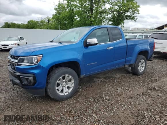 2022 Chevrolet Colorado 4WD LT with VIN 1GCHTCEA9N1292391, listed as a Copart auction lot 58811905 with 20,655 mi miles and Salvage title. Bid and sale history available at DreamBid. Image 1.