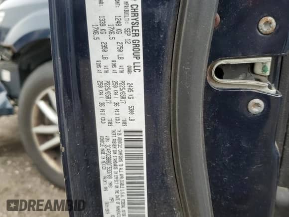 2013 Dodge Journey SXT with VIN 3C4PDCBB8DT533709, listed as a Copart auction lot 80501465 with 192,610 mi miles and Clean title. Bid and sale history available at DreamBid. Image 13.