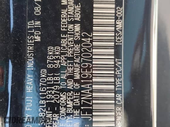 2014 Scion FR-S with VIN JF1ZNAA19E9702042, listed as a Copart auction lot 85503975 with 147,641 mi miles and Salvage title. Bid and sale history available at DreamBid. Image 12.