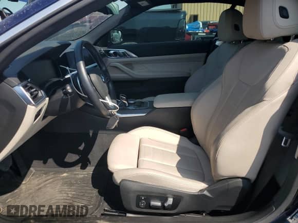 2022 BMW 4 Series 430i with VIN WBA23AT00NCK11462, listed as a Copart auction lot 80344105 with 9,655 mi miles and Salvage title. Bid and sale history available at DreamBid. Image 7.