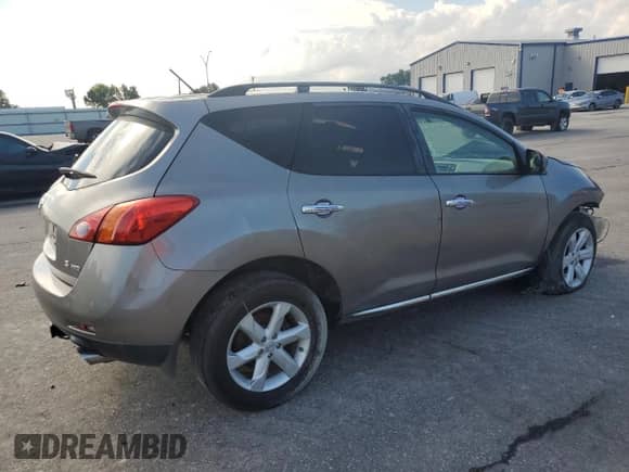 2009 Nissan Murano S with VIN JN8AZ18W49W200824, listed as a Copart auction lot 66677575 with Not provided miles and Salvage title. Bid and sale history available at DreamBid. Image 3.