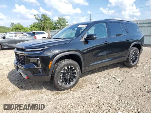 2024 Chevrolet Traverse AWD Z71 с VIN 1GNEVJKS9RJ179892, выставлен на аукционе Copart как лот 62475125 с пробегом 9 879 миль миль и Списание • Salvage title. История ставок и продаж доступна на DreamBid. Изображение 1.