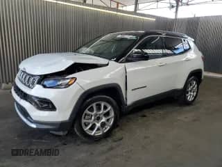 2025 Jeep Compass Limited z VIN 3C4NJDCN3ST512780, wystawiony jako Copart lot #87179905 z przebiegiem 20 503 mil mil oraz Czysty tytuł • Clean title. Historia ofert i sprzedaży dostępna na DreamBid. Obrazek 1.