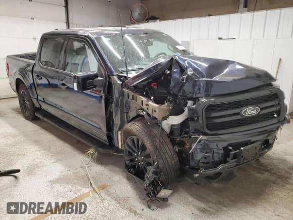 2024 Ford F-150 Lariat with VIN 1FTFW5LDXRFC09230, listed as a Copart auction lot 68919865 with 15,618 mi miles and Salvage title. Bid and sale history available at DreamBid. Image 4.
