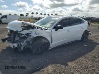 2022 Hyundai Sonata N Line с VIN 5NPEK4JC6NH146882, выставлен на аукционе Copart как лот 84705045 с пробегом 45 792 миль миль и На запчасти • Non repairable. История ставок и продаж доступна на DreamBid. Изображение 1.