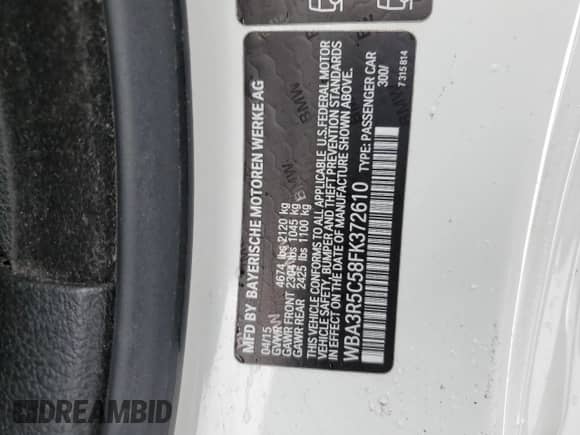 2015 BMW 4 Series 435i xDrive z VIN WBA3R5C58FK372610, wystawiony jako Copart lot #43156135 z przebiegiem 107 031 mil mil oraz Szkoda całkowita • Salvage title. Historia ofert i sprzedaży dostępna na DreamBid. Obrazek 12.