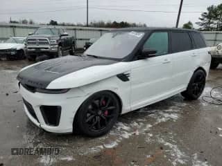 2018 Land Rover Range Rover Sport SVR with VIN SALWZ2SE8JA186704, listed as a Copart auction lot 44419205 with 105,537 mi miles and Salvage title. Bid and sale history available at DreamBid. Image 1.
