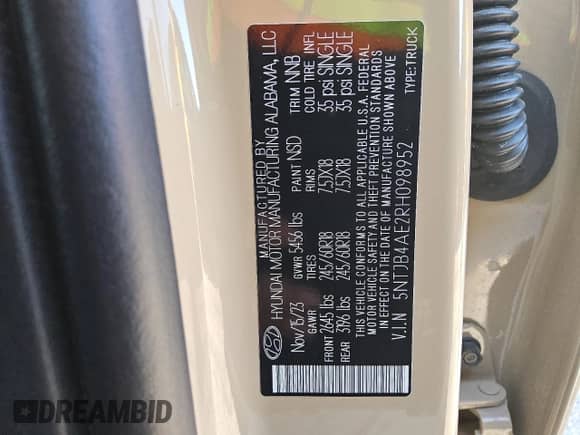 2024 Hyundai Santa Cruz SEL с VIN 5NTJB4AE2RH098952, выставлен на аукционе Copart как лот 80526854 с пробегом 9 783 миль миль и Чистый • Clean title. История ставок и продаж доступна на DreamBid. Изображение 12.