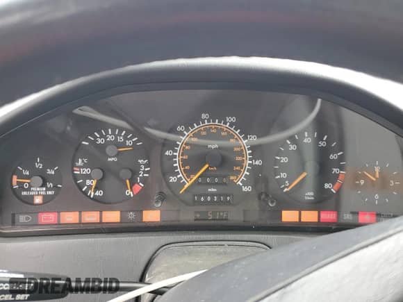 1991 Mercedes-Benz 300 с VIN WDBFA61E3MF015341, выставлен на аукционе Copart как лот 49173335 с пробегом 160 319 миль миль и Чистый • Clean title. История ставок и продаж доступна на DreamBid. Изображение 9.