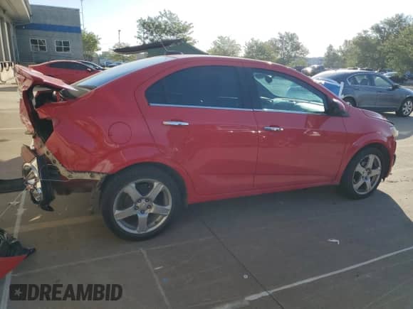 2015 Chevrolet Sonic LTZ with VIN 1G1JE5SB4F4193863, listed as a Copart auction lot 70715485 with Not provided miles and Salvage title. Bid and sale history available at DreamBid. Image 3.