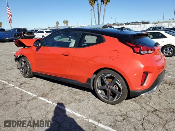 2019 Hyundai Veloster Turbo R-Spec z VIN KMHTH6AB1KU020063, wystawiony jako Copart lot #42607993 z przebiegiem 21 712 mil mil oraz . Historia ofert i sprzedaży dostępna na DreamBid. Obrazek 2.