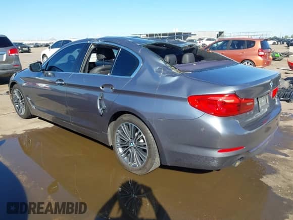2018 BMW 5 Series 530i with VIN WBAJA5C59JWA57009, listed as a IAAI auction lot 43484251 with 50,068 mi miles and . Bid and sale history available at DreamBid. Image 3.