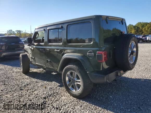 2022 Jeep Wrangler Unlimited Sahara Altitude with VIN 1C4HJXEG0NW255878, listed as a Copart auction lot 41437565 with 33,328 mi miles and Non repairable. Bid and sale history available at DreamBid. Image 2.