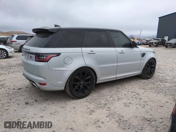 2022 Land Rover Range Rover Sport SVR with VIN SALWZ2RE2NA220101, listed as a Copart auction lot 54006325 with 24,809 mi miles and Salvage title. Bid and sale history available at DreamBid. Image 3.