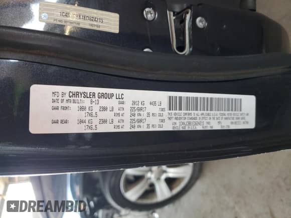 2014 Jeep Compass Sport z VIN 1C4NJCBB1ED624215, wystawiony jako Copart lot #66467835 z przebiegiem 129 967 mil mil oraz Szkoda całkowita • Salvage title. Historia ofert i sprzedaży dostępna na DreamBid. Obrazek 14.