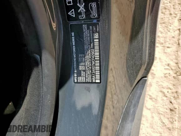 2021 BMW 4 Series M440i xDrive с VIN WBA13AR07MCF42902, выставлен на аукционе Copart как лот 69107105 с пробегом 61 425 миль миль и Списание • Salvage title. История ставок и продаж доступна на DreamBid. Изображение 12.