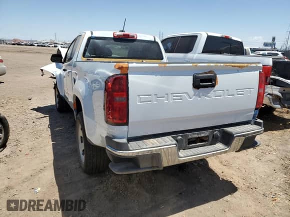 2021 Chevrolet Colorado 2WD Work Truck with VIN 1GCHSBEA5M1169876, listed as a Copart auction lot 65032995 with 55,863 mi miles and Salvage title. Bid and sale history available at DreamBid. Image 2.