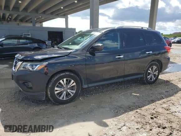 2020 Nissan Pathfinder SL with VIN 5N1DR2CN9LC577070, listed as a Copart auction lot 80467175 with 137,978 mi miles and Salvage title. Bid and sale history available at DreamBid. Image 1.