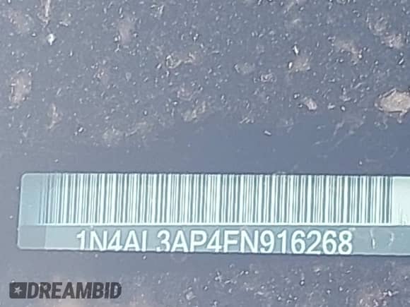 2015 Nissan Altima SL с VIN 1N4AL3AP4FN916268, выставлен на аукционе IAAI как лот 42987024 с пробегом 165 332 миль миль и . История ставок и продаж доступна на DreamBid. Изображение 18.