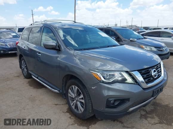 2018 Nissan Pathfinder SL with VIN 5N1DR2MN0JC674752, listed as a IAAI auction lot 42573821 with 122,132 mi miles and . Bid and sale history available at DreamBid. Image 1.