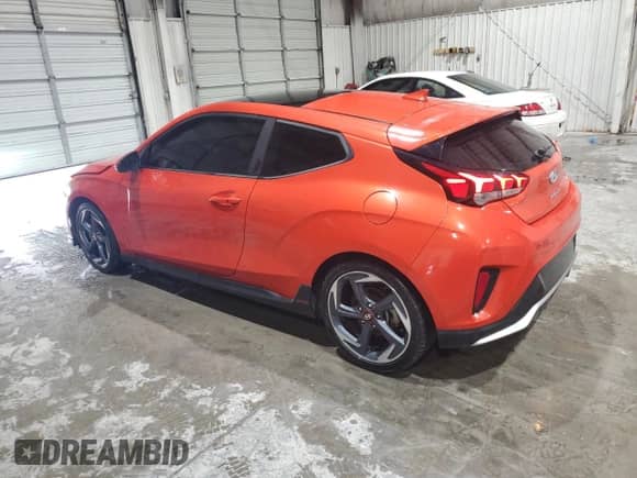 2019 Hyundai Veloster Turbo R-Spec z VIN KMHTH6AB9KU011952, wystawiony jako Copart lot #55130955 z przebiegiem 98 028 mil mil oraz Szkoda całkowita • Salvage title. Historia ofert i sprzedaży dostępna na DreamBid. Obrazek 2.