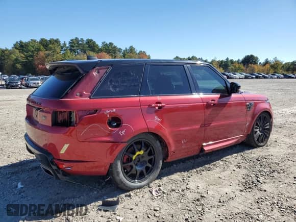 2022 Land Rover Range Rover Sport HSE Dynamic with VIN SALWR2SEXNA205517, listed as a Copart auction lot 85931345 with 46,616 mi miles and Salvage title. Bid and sale history available at DreamBid. Image 3.