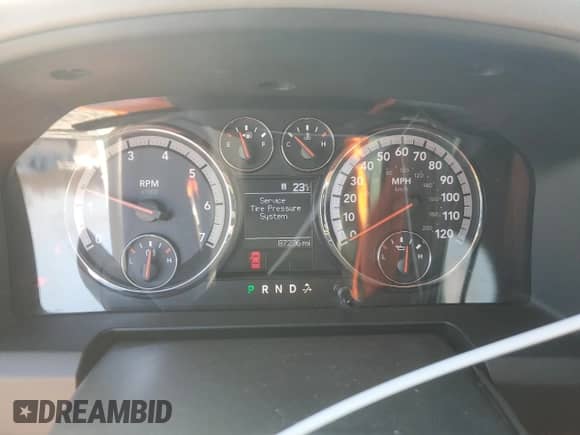 2012 Dodge RAM with VIN 3C6JD7AP0CG227001, listed as a Copart auction lot 44434725 with 87,236 mi miles and Salvage title. Bid and sale history available at DreamBid. Image 9.
