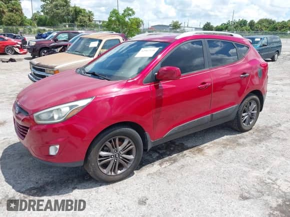 2015 Hyundai Tucson SE with VIN KM8JU3AG9FU062046, listed as a IAAI auction lot 42967538 with 181,765 mi miles and . Bid and sale history available at DreamBid. Image 2.