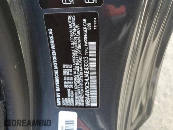 2018 BMW 4 Series 430i xDrive z VIN WBA4W5C54JAE43333, wystawiony jako Copart lot #66379045 z przebiegiem Nie podano mil oraz Szkoda całkowita • Salvage title. Historia ofert i sprzedaży dostępna na DreamBid. Obrazek 13.