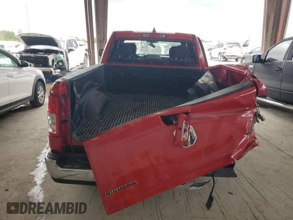 2022 Ram 1500 Big Horn with VIN 1C6RRFBG3NN279231, listed as a Copart auction lot 52372485 with 56,054 mi miles and Non repairable. Bid and sale history available at DreamBid. Image 6.