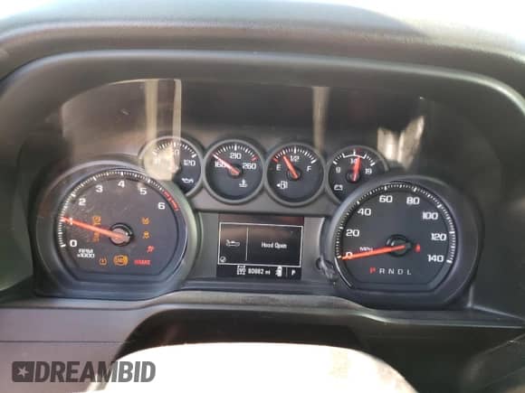 2021 Chevrolet Silverado 2500HD Work Truck with VIN 1GC5YLE75MF307642, listed as a Copart auction lot 80955013 with 80,982 mi miles and Salvage title. Bid and sale history available at DreamBid. Image 9.