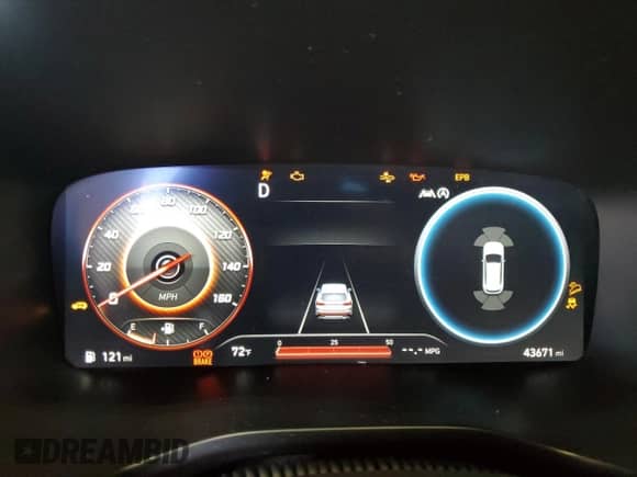 2021 Hyundai Santa Fe Limited with VIN 5NMS4DAL0MH341529, listed as a Copart auction lot 68765635 with 43,671 mi miles and Salvage title. Bid and sale history available at DreamBid. Image 9.