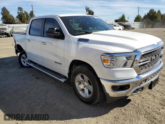 2021 Ram 1500 Big Horn with VIN 1C6RREFM7MN533239, listed as a Copart auction lot 76790634 with 36,923 mi miles and Salvage title. Bid and sale history available at DreamBid. Image 4.