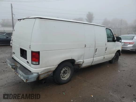 2001 Ford Econoline Cargo z VIN 1FTRE142X1HB27593, wystawiony jako Copart lot #83827154 z przebiegiem 190 761 mil mil oraz Szkoda całkowita • Salvage title. Historia ofert i sprzedaży dostępna na DreamBid. Obrazek 3.