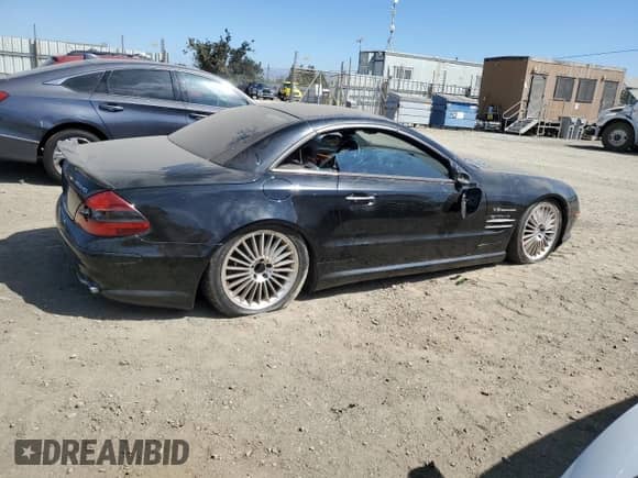 2003 Mercedes-Benz SL 55/63 AMG with VIN WDBSK74F63F041274, listed as a Copart auction lot 66630615 with Not provided miles and Salvage title. Bid and sale history available at DreamBid. Image 3.