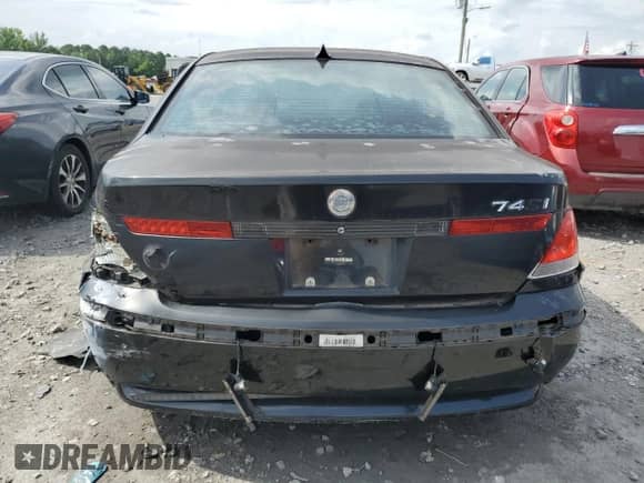 2005 BMW 7 Series 745i z VIN WBAGL63555DP75827, wystawiony jako Copart lot #59877265 z przebiegiem Nie podano mil oraz Szkoda całkowita • Salvage title. Historia ofert i sprzedaży dostępna na DreamBid. Obrazek 6.