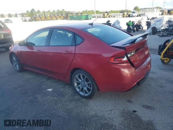 2013 Dodge Dart SXT with VIN 1C3CDFBA6DD266345, listed as a Copart auction lot 84751025 with 135,269 mi miles and Salvage title. Bid and sale history available at DreamBid. Image 2.
