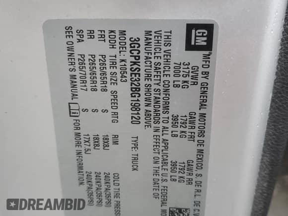 2011 Chevrolet Silverado 1500 LT с VIN 3GCPKSE32BG198120, выставлен на аукционе Copart как лот 90380995 с пробегом 200 971 миль миль и Чистый • Clean title. История ставок и продаж доступна на DreamBid. Изображение 12.