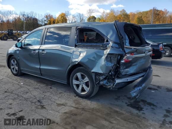 2020 Honda Odyssey EX-L with VIN 5FNRL6H72LB041769, listed as a Copart auction lot 89929655 with 54,605 mi miles and Salvage title. Bid and sale history available at DreamBid. Image 2.