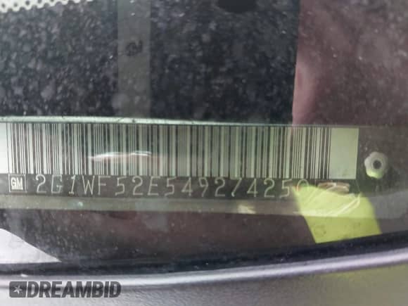 2004 Chevrolet Impala z VIN 2G1WF52E549274250, wystawiony jako IAAI lot #42669099 z przebiegiem 181 766 mil mil oraz . Historia ofert i sprzedaży dostępna na DreamBid. Obrazek 9.
