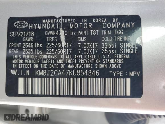 2019 Hyundai Tucson SE with VIN KM8J2CA47KU854346, listed as a Copart auction lot 85879415 with 168,752 mi miles and Clean title. Bid and sale history available at DreamBid. Image 13.