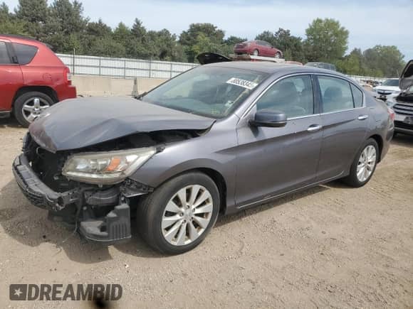 2014 Honda Accord Touring z VIN 1HGCR3F92EA031876, wystawiony jako Copart lot #80538345 z przebiegiem 83 120 mil mil oraz Szkoda całkowita • Salvage title. Historia ofert i sprzedaży dostępna na DreamBid. Obrazek 1.