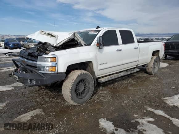 2018 Chevrolet Silverado 3500HD LTZ с VIN 1GC4K0CY6JF101703, выставлен на аукционе Copart как лот 45760465 с пробегом Не указан миль и Списание • Salvage title. История ставок и продаж доступна на DreamBid. Изображение 1.