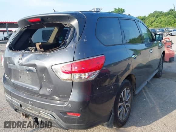 2013 Nissan Pathfinder SV with VIN 5N1AR2MN5DC689612, listed as a IAAI auction lot 42254307 with 110,067 mi miles and . Bid and sale history available at DreamBid. Image 4.