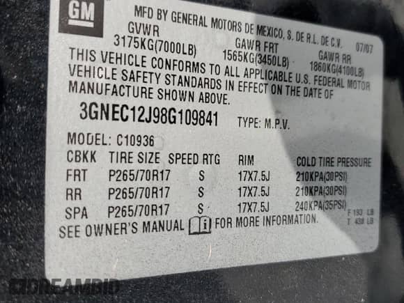 2008 Chevrolet Avalanche 1LT с VIN 3GNEC12J98G109841, выставлен на аукционе Copart как лот 74087004 с пробегом 167 501 миль миль и Списание • Salvage title. История ставок и продаж доступна на DreamBid. Изображение 12.