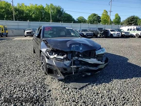 2022 BMW 5 Series 540i xDrive with VIN WBA73BJ01NWX53019, listed as a Copart auction lot 81736525 with Not provided miles and Salvage title. Bid and sale history available at DreamBid. Image 13.
